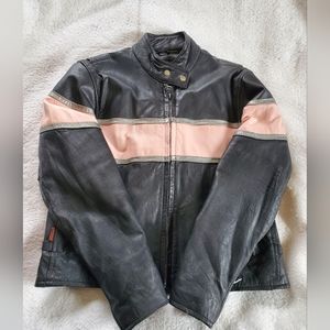 Harley Davidson Vtg Leather Motorcycle Jacket, Sz XL